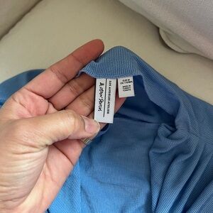 & Other Stories  Dusty Blue Ribbed Crew Tee